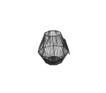 Lantern Metal With Glass Black - Medium