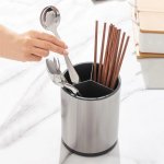 360 Rotating Stainless Steel Utensil Holder
