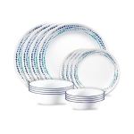 Ocean Blues 16 Piece Dinner Set White