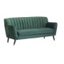 - Paera Velvet 3 Seater Couch - Forest Green