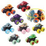 1PC Cool Inertial Four-wheel Drive Stunt Car Graffiti Off-road Vehicle Can Be Rotated With 360 On The Ground Abs Material Variou