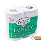 Smte Nova Luxury Soft Toilet Paper 2PLY 4 Rolls & Complimentary Smte Key Chain With Keychain