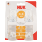 Nuk Baby Bottle 0-6 Months 2 Pack
