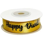 Happy Diwali Gold Ribbon 10M