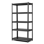 - Steel Shelving 5 Tier - Heavy Duty 183 X 90 X 40CM - Black