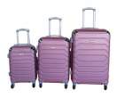 Smte 3-PIECE Travel 28-INCH Luggage Suitcase Set Stylish Pink With Keychain