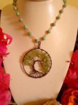 Magnesite Green Link Necklace & Peridot Gemtree