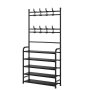 Nudekor - 5 Tier Heavy Duty Multipurpose Storage Rack - Black