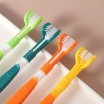 3-IN-1 Dog Toothbrush: Soft Bristles For Effective Teeth Cleaning And Fresher Breath - Suitable For Small To Medium Dogs