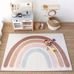 Cute Rainbow Crawling Mat - Perfect For Bedroom & Living Room - Non-slip & Decorative Christmas Halloween Thanksgiving Day Gift