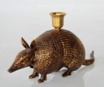 Gold Armadillo Candle Holder – 14X30CM