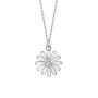 925 Sterling Silver Original Pave Daisy Flower Necklace