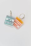 Acrylic Teacher Key Ring - Bright Shapes - Blue