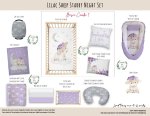 Cot Duvet Bedding Sheep Lilac Sheep Starry Night Set