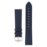Rainbow Lizard Embossed Leather Watch Strap In Blue - 10MM Silver
