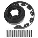 40FT Pe Garden Landscape Edging With Anchoring Spikes And Nails - Black
