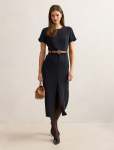 Bailee Belted Tailored Midi Dress - 20 Black