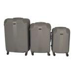 Smte- Quad Wheel Quality Travel WARE-3 Piece Luggage Set Protected Grey With Keychain