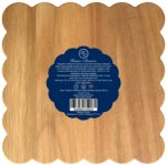 @home Scalloped Edge Wooden Square Board 1 PC Tray