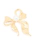 Goldair Gold Pearl Center Bow Brooch