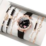 6-PIECE Elegant Women's Watch Bracelet Set Gifts For Her