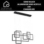 Sand Black Aluminium And Acrylic LED Chandelier