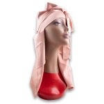Luxurious Reversible Satin Wrap Bonnet - Blush Pink