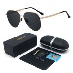 8256 Clear Nylon Polarized Sunglasses For Men With Glasses Case