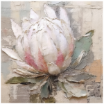 Scatter Cushion Or Cushion Cover Paper Collage Protea