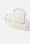 Lily Hair Claw - Ecru Diamante Heart