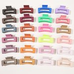4PCS Strong Hold Hair Claw For Women - Medium Rectangle Clip With Non-slip Grip For Thick And Thin Hair - Cute And Stylish Jaw