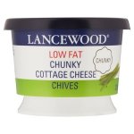 Lancewood Low Fat Chunky Cottage Cheese & Chives 250G