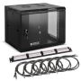 6U Network Cabinet With 24 Port Patch Panel And Cables