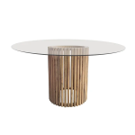 Senyati Cylinder Dining Table Glass The Hometopia