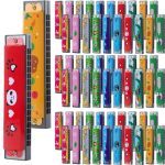 15 Pack Harmonica Toy For Kids Cartoon Harmonica With Double Row Of 16 Holes Musical Instrument Toy For Toddler Kids Adult Begin