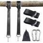 Tree Swing Hanging Straps Kit - Holds 2000 Lbs 5FT Extra Long Straps Strap With 2 Tree Protectors & 2 Safer Lock Snap Carabiner