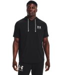 Men's Ua Rival Terry Short Sleeve Hoodie - Black Md