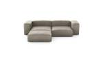 Three Module Chaise Sofa - Leather - Beige - 272CM X 220CM