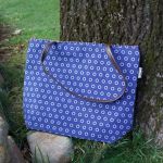 Shwe Square Tote Bag - Navy Circles