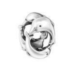 B22-C13409 - 925 Sterling Silver Dolphin European Charm Bead