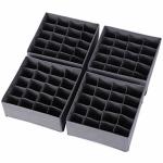Diommell 4 Pack Foldable Cloth Storage Box Closet Dresser Drawer Organizer Fabric Baskets Bins Containers Divider For Clothes Un