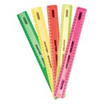 Marlin Neon Rulers 10’S 19G Assorted New