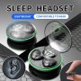 Comfortable Sleep Headphones - Lightweight Semi-open-back Wireless Earbuds With LED Display Type-c Charging 24HRS Music Tangle-free Cable Non-waterproof Push Button Volume Control Condenser MIC