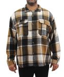 Mens Fleece Shirt - 8XL Brwn nvy