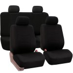 Universal Tablet 9PCS Car Seat Cover Set Fits 5 Seats All-season Polyester Seat Protection Hand Wash Or Dry Clean - Detachable H