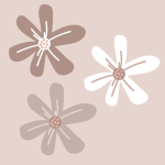 Brown Big Daisies Wall Stickers Wall Stickers - Reusable Peel And Stick