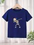 Cool Cartoon Skeleton Graphic Print Tee Boys Casual & Trendy T-shirt For Spring & Summer Boys Clothes For Outdoor Activities