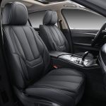 Coverado Seat Covers Full Set Black Seat Covers For Cars 5 Seats Car Seat Protector Waterproof Nappa Leather Car Seat Cushion Fr