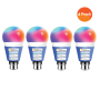 Meross Smart Wi-fi LED 9W Bulb B22 Bayonet - Alexa/google/homekit Compatible - 4 Pack