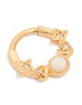 Goldair Gold Plated Titanium Celestial Opal Clicker Ring